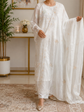 Elegant White Embroidered 3-Piece Suit