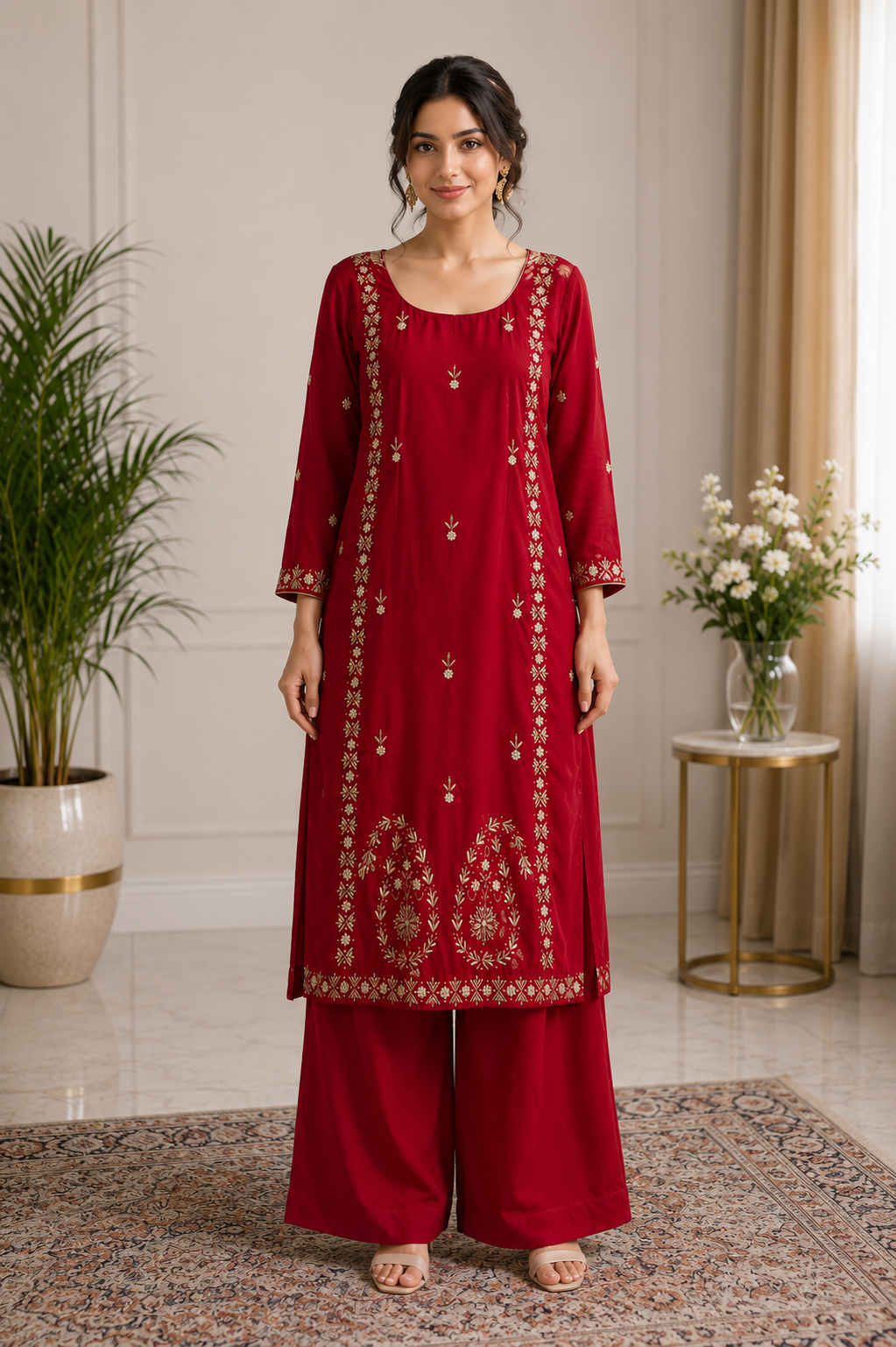 Velvet Embroidered 3-Piece Suit